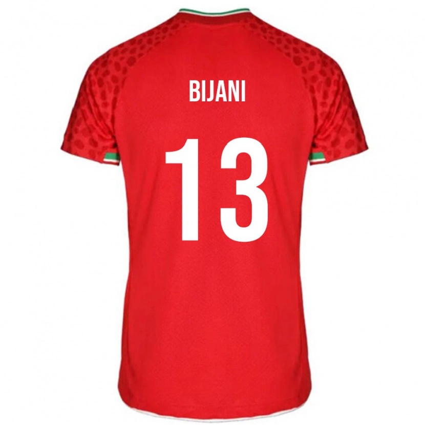 Danxen Dětské Írán Hossein Bijani #13 Červená Bílá Daleko Hráčské Dresy 26-28 Dres