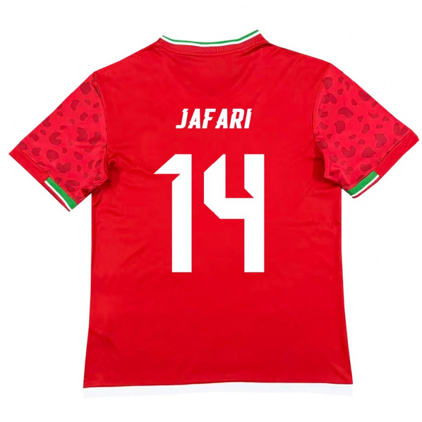 Danxen Dětské Írán Farhan Jafari #14 Červená Bílá Daleko Hráčské Dresy 26-28 Dres