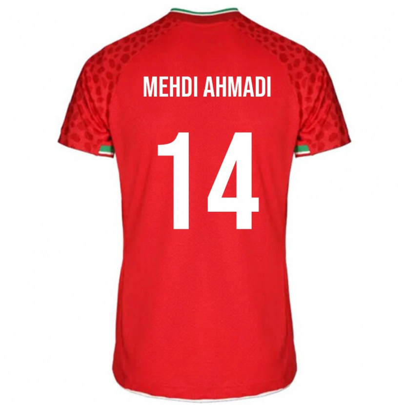 Danxen Dětské Írán Mohammad Mehdi Ahmadi #14 Červená Bílá Daleko Hráčské Dresy 26-28 Dres