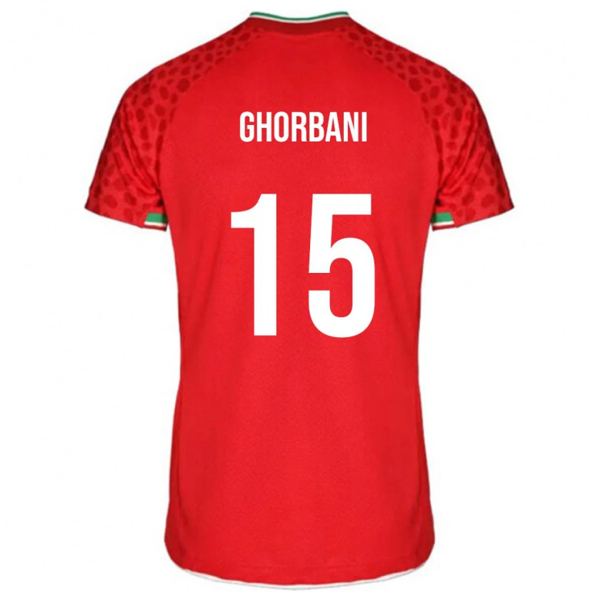 Danxen Dětské Írán Mohammad Ghorbani #15 Červená Bílá Daleko Hráčské Dresy 26-28 Dres