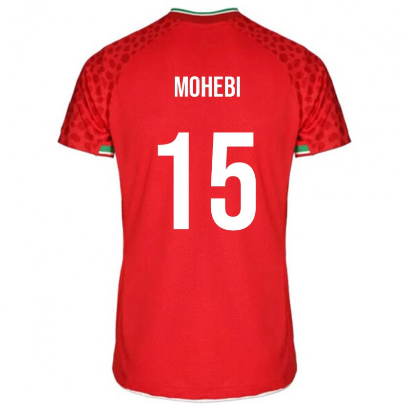 Danxen Dětské Írán Masoud Mohebi #15 Červená Bílá Daleko Hráčské Dresy 26-28 Dres