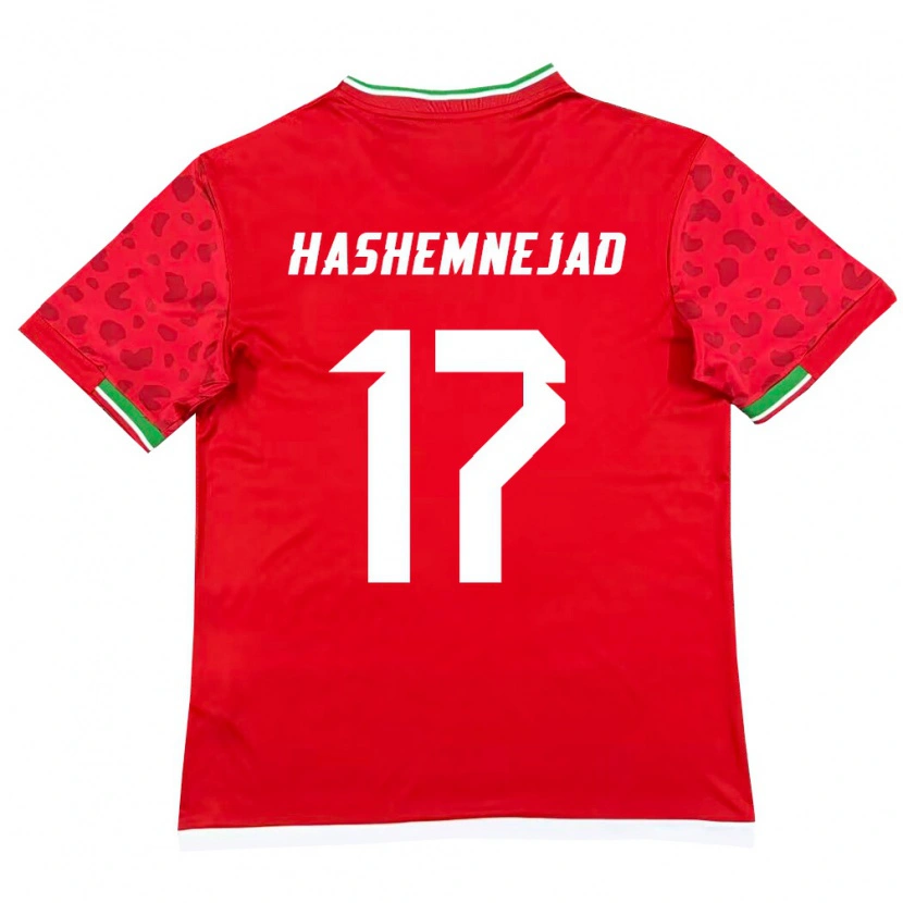Danxen Dětské Írán Mehdi Hashemnejad #17 Červená Bílá Daleko Hráčské Dresy 26-28 Dres