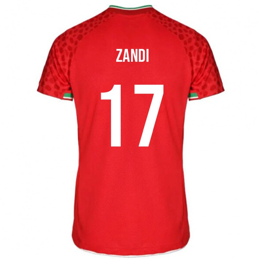 Danxen Dětské Írán Negin Zandi #17 Červená Bílá Daleko Hráčské Dresy 26-28 Dres