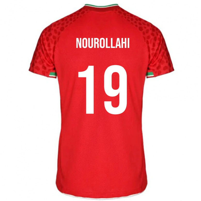 Danxen Dětské Írán Ahmad Nourollahi #19 Červená Bílá Daleko Hráčské Dresy 26-28 Dres