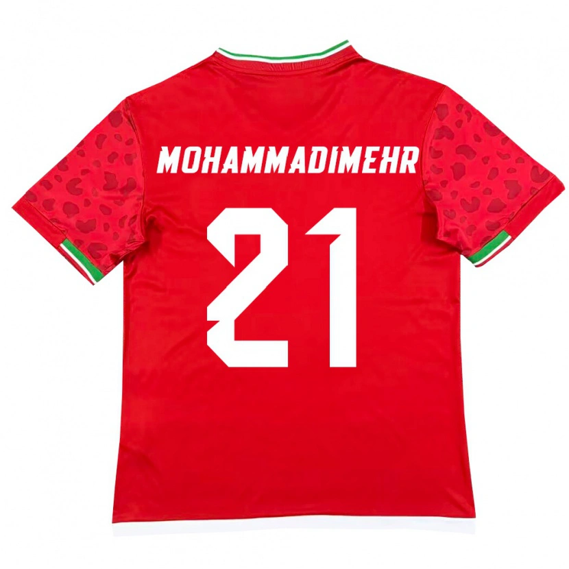 Danxen Dětské Írán Amirtaha Mohammadimehr #21 Červená Bílá Daleko Hráčské Dresy 26-28 Dres