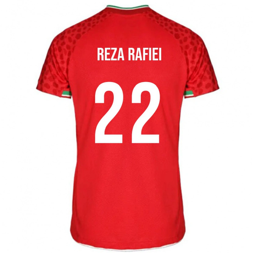 Danxen Dětské Írán Amir Reza Rafiei #22 Červená Bílá Daleko Hráčské Dresy 26-28 Dres