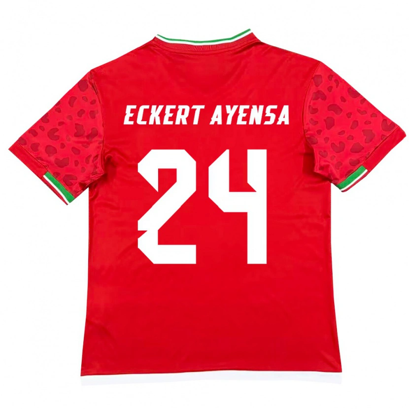 Danxen Dětské Írán Dennis Eckert Ayensa #24 Červená Bílá Daleko Hráčské Dresy 26-28 Dres