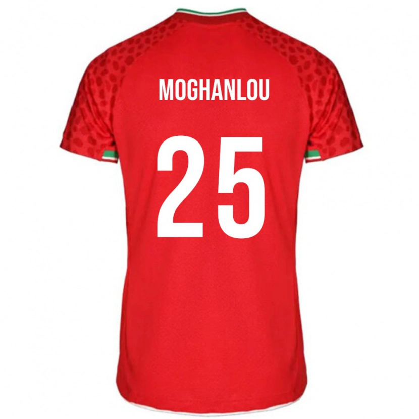 Danxen Dětské Írán Shahriar Moghanlou #25 Červená Bílá Daleko Hráčské Dresy 26-28 Dres