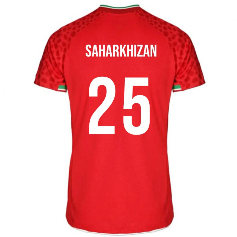 Danxen Dětské Írán Saeid Saharkhizan #25 Červená Bílá Daleko Hráčské Dresy 26-28 Dres