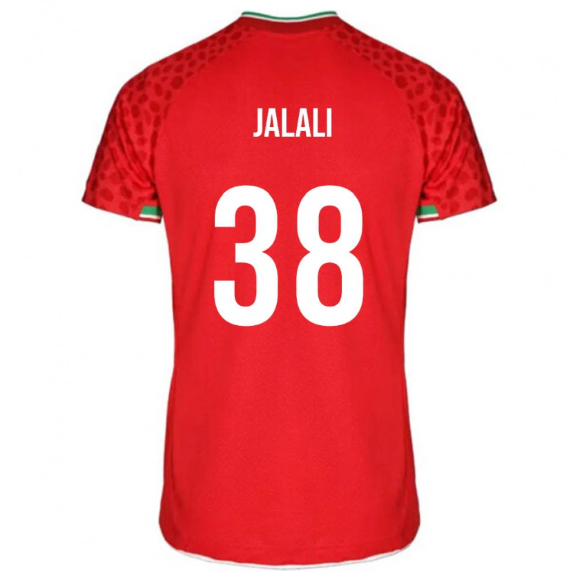 Danxen Dětské Írán Abolfazl Jalali #38 Červená Bílá Daleko Hráčské Dresy 26-28 Dres