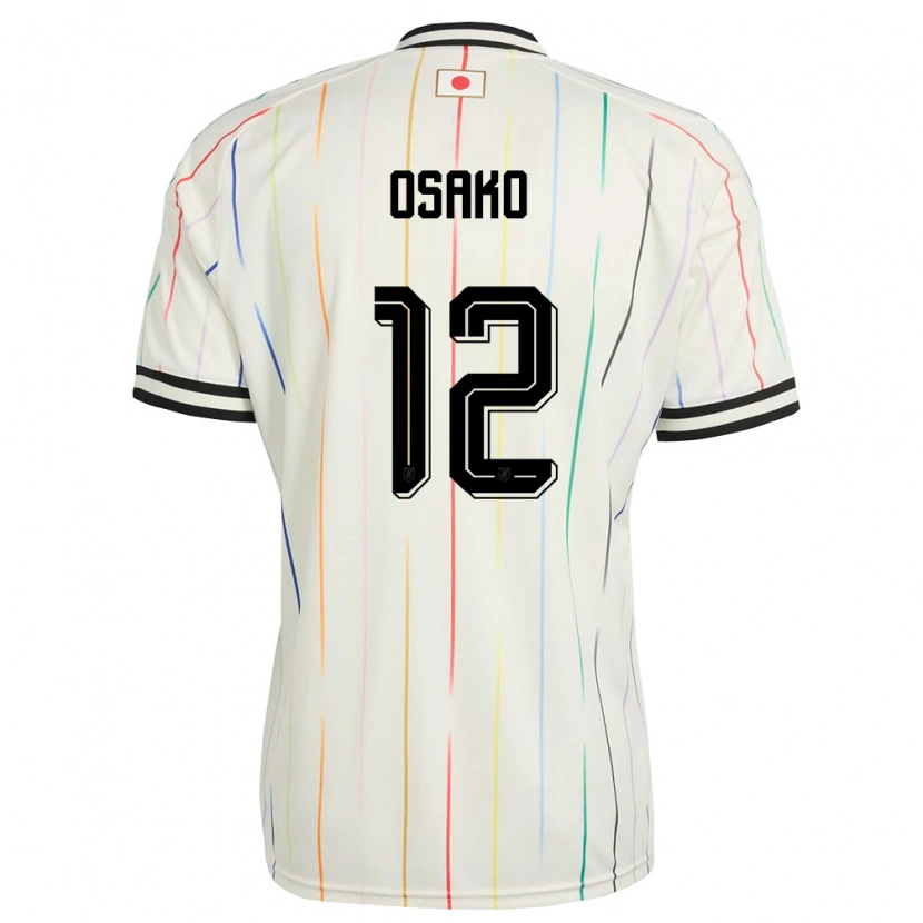 Danxen Dětské Japonsko Keisuke Osako #12 Bílá Černá Daleko Hráčské Dresy 26-28 Dres