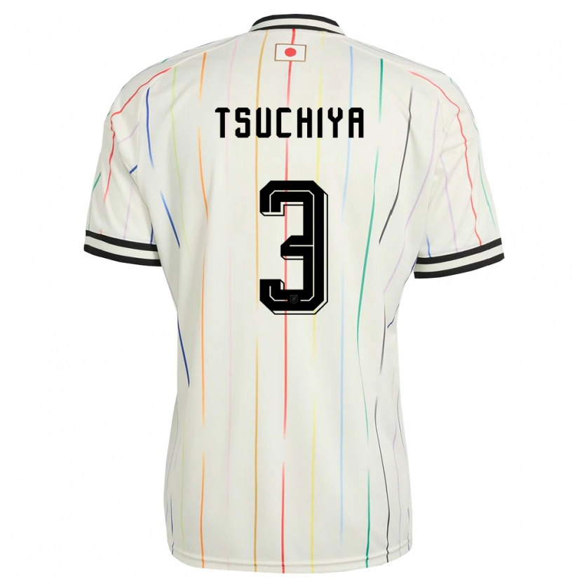 Danxen Dětské Japonsko Kaito Tsuchiya #3 Bílá Černá Daleko Hráčské Dresy 26-28 Dres