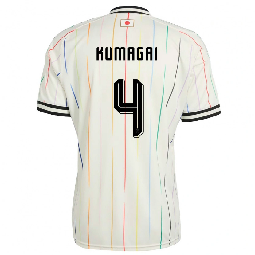 Danxen Dětské Japonsko Saki Kumagai #4 Bílá Černá Daleko Hráčské Dresy 26-28 Dres