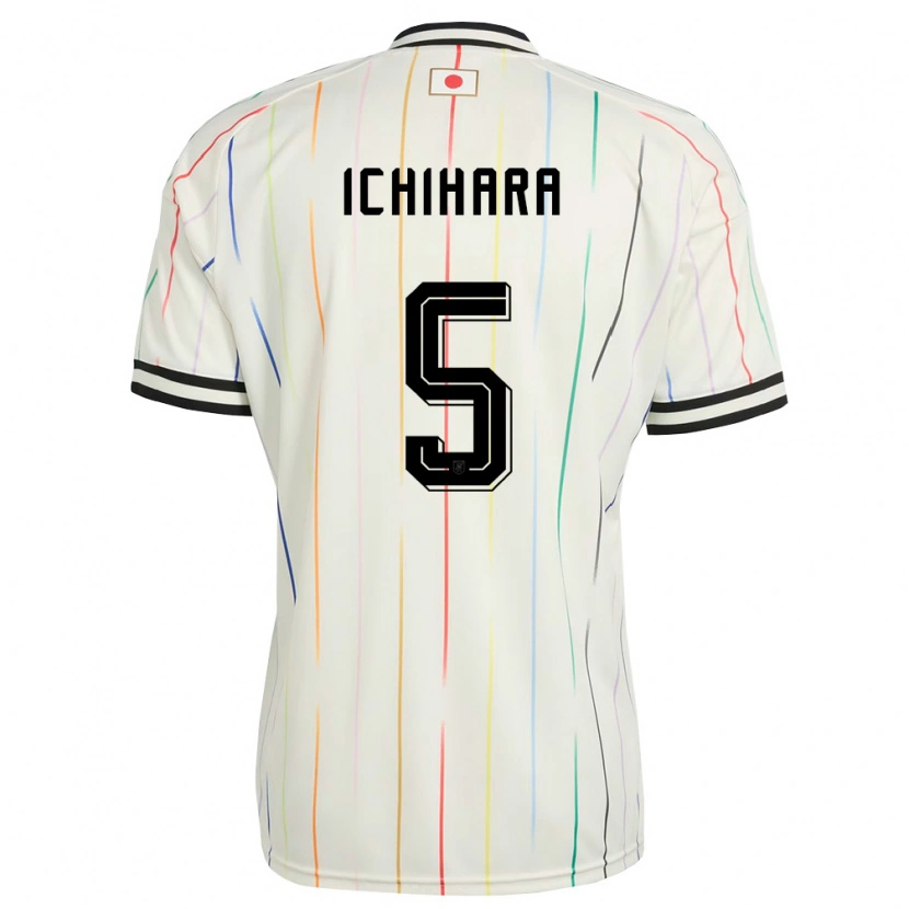 Danxen Dětské Japonsko Rion Ichihara #5 Bílá Černá Daleko Hráčské Dresy 26-28 Dres
