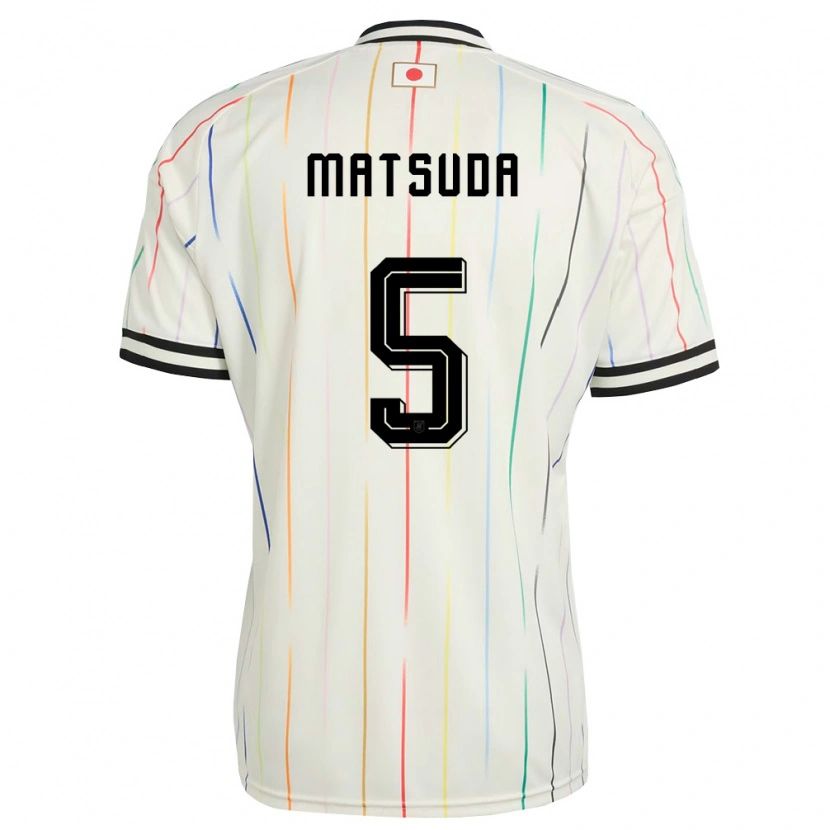 Danxen Dětské Japonsko Hayate Matsuda #5 Bílá Černá Daleko Hráčské Dresy 26-28 Dres