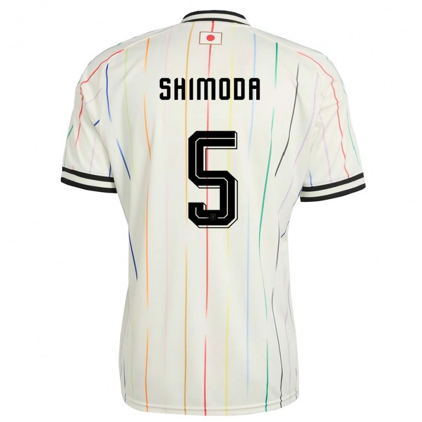 Danxen Dětské Japonsko Yoshihiro Shimoda #5 Bílá Černá Daleko Hráčské Dresy 26-28 Dres
