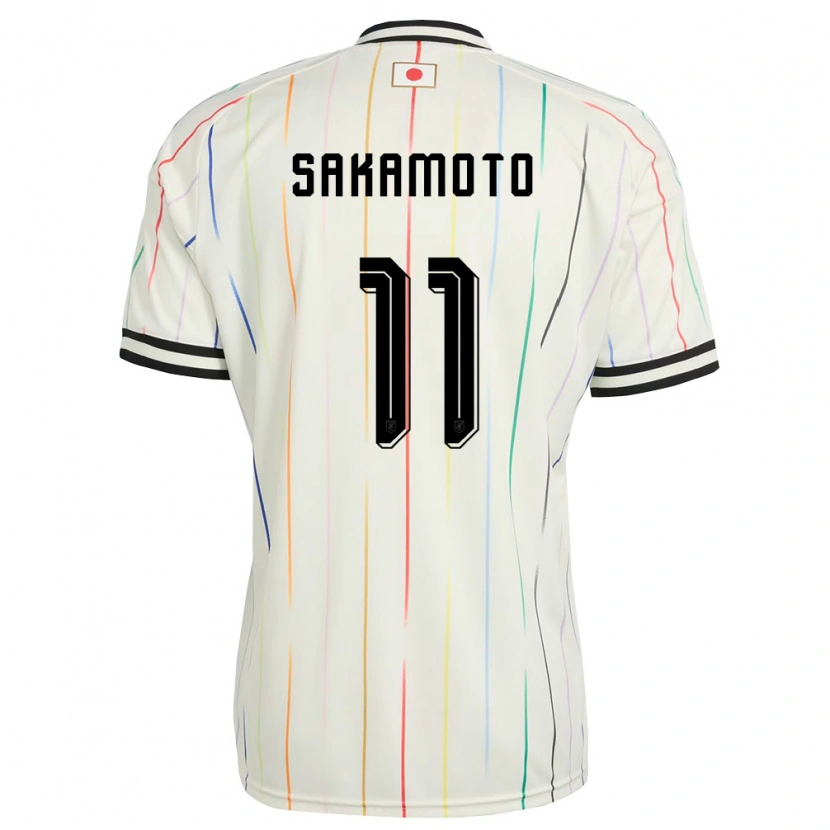 Danxen Dětské Japonsko Isa Sakamoto #11 Bílá Černá Daleko Hráčské Dresy 26-28 Dres
