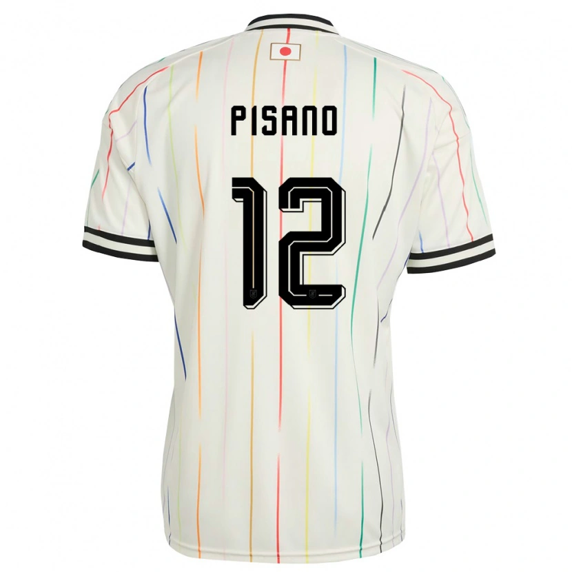 Danxen Dětské Japonsko Alexandre Pisano #12 Bílá Černá Daleko Hráčské Dresy 26-28 Dres