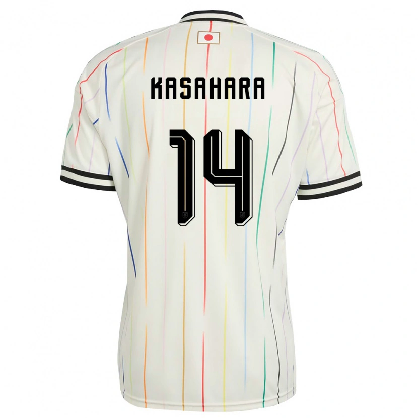 Danxen Dětské Japonsko Kyota Kasahara #14 Bílá Černá Daleko Hráčské Dresy 26-28 Dres