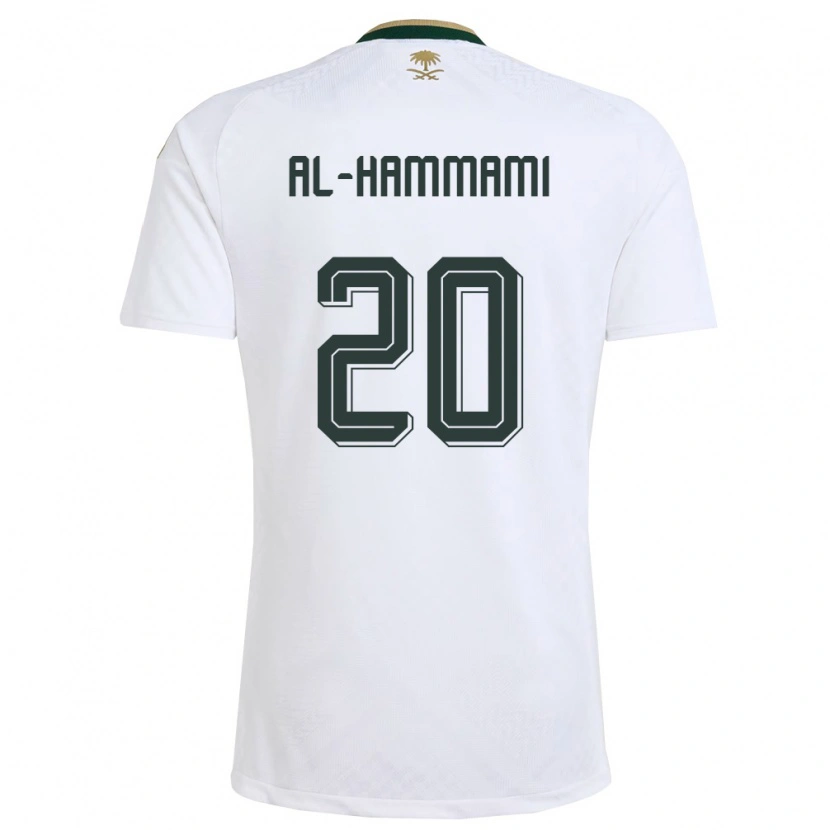 Danxen Dětské Saúdská Arábie Hammam Al-Hammami #20 Bílá Zelená Zlatá Daleko Hráčské Dresy 26-28 Dres