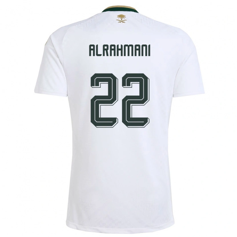 Danxen Dětské Saúdská Arábie Saleh Alrahmani #22 Bílá Zelená Zlatá Daleko Hráčské Dresy 26-28 Dres