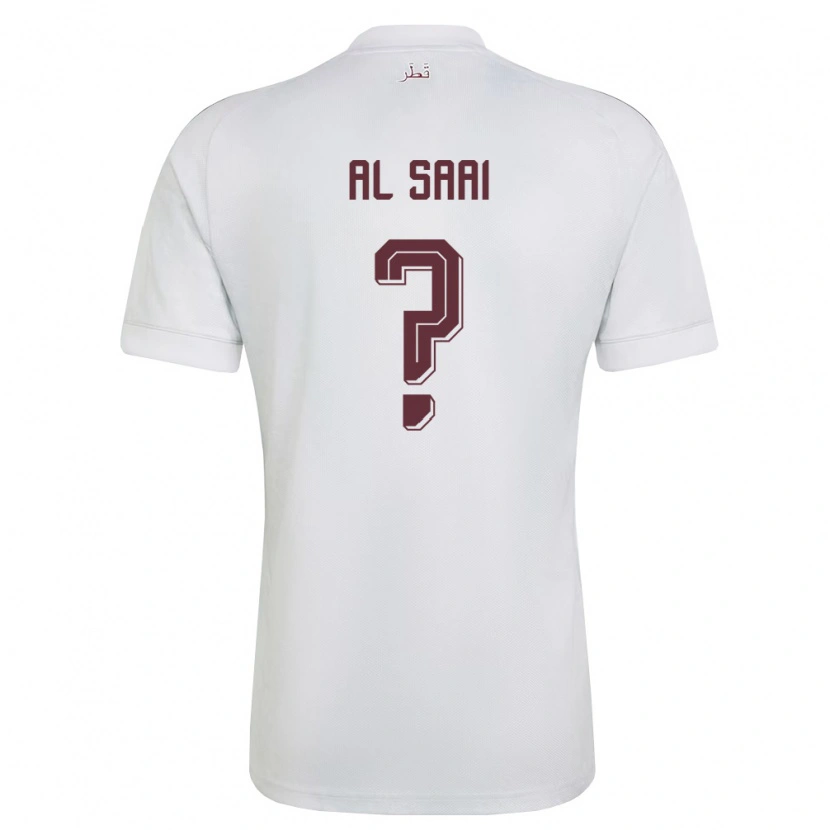 Danxen Dětské Katar Abdallah Al Saai #0 Bílá Vínová Daleko Hráčské Dresy 26-28 Dres