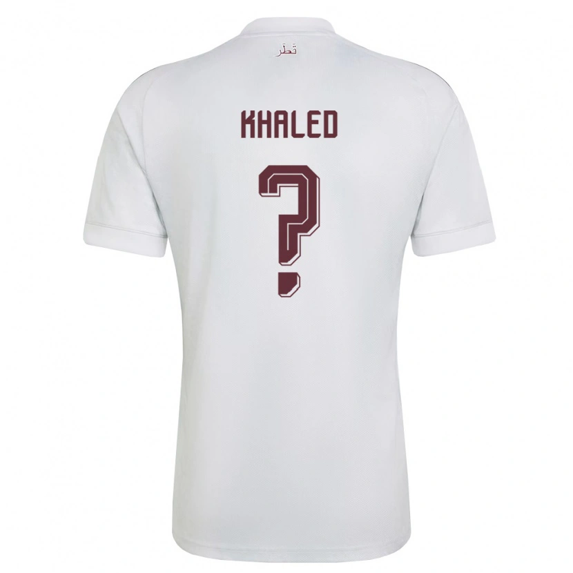 Danxen Dětské Katar Khaled Mansour #0 Bílá Vínová Daleko Hráčské Dresy 26-28 Dres