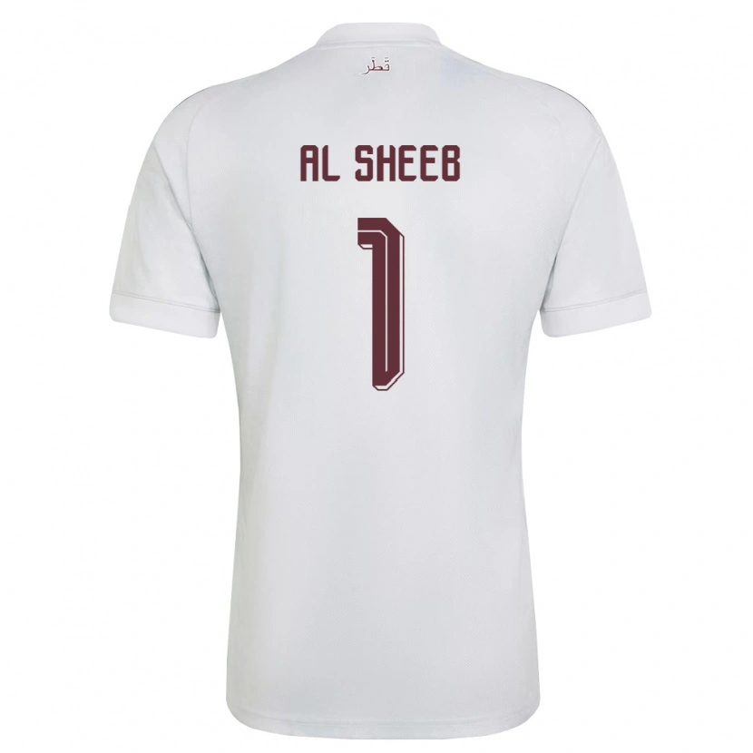 Danxen Dětské Katar Saad Al Sheeb #1 Bílá Vínová Daleko Hráčské Dresy 26-28 Dres