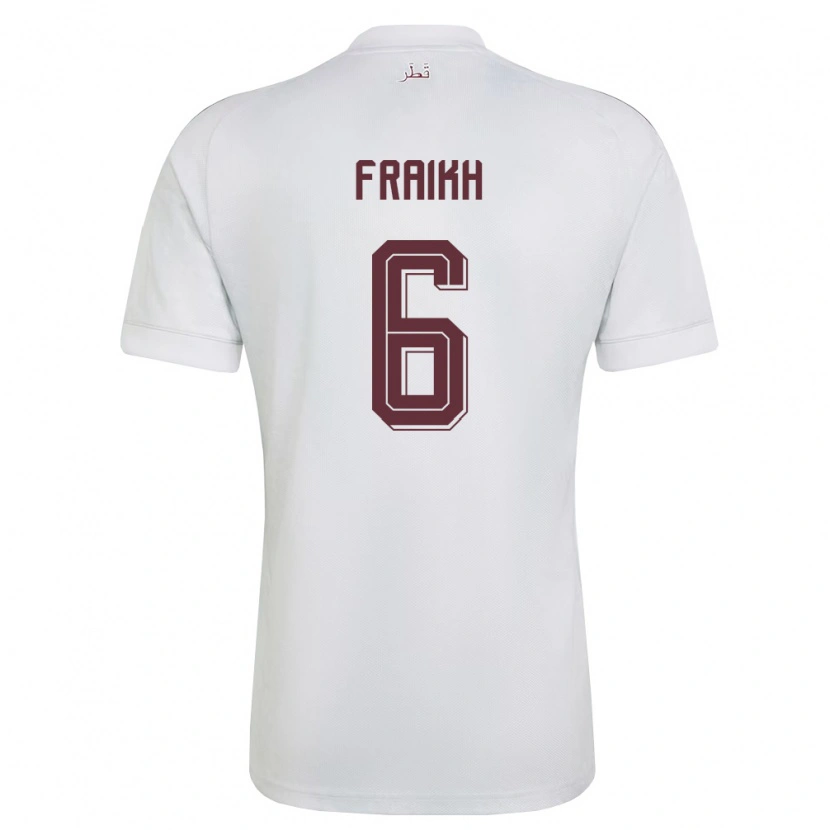 Danxen Dětské Katar Adam Friakh #6 Bílá Vínová Daleko Hráčské Dresy 26-28 Dres