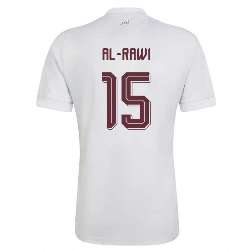 Danxen Dětské Katar Bassam Al Rawi #15 Bílá Vínová Daleko Hráčské Dresy 26-28 Dres