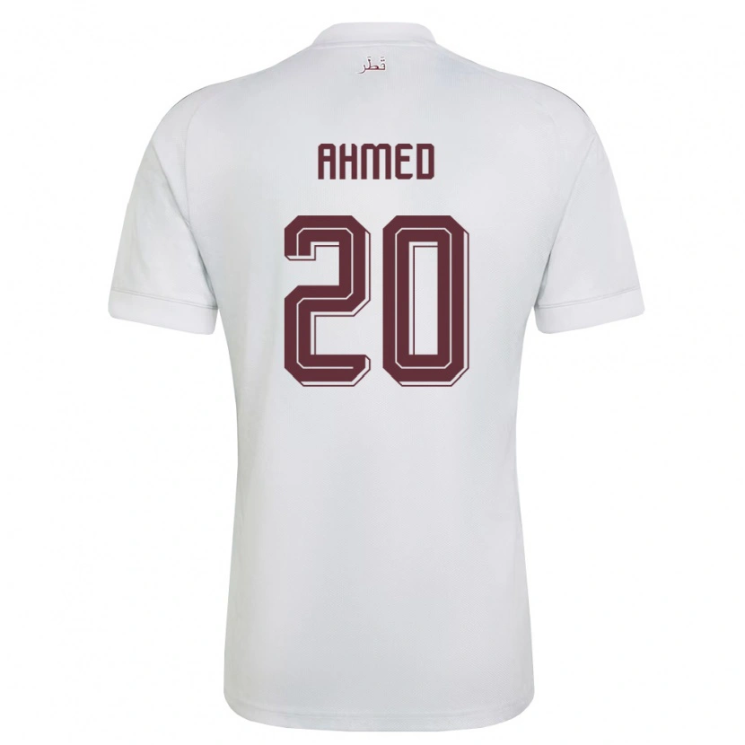Danxen Dětské Katar Ahmed Fadel Hasaba #20 Bílá Vínová Daleko Hráčské Dresy 26-28 Dres
