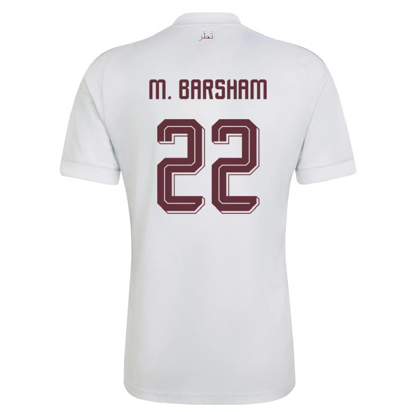 Danxen Dětské Katar Meshaal Barsham #22 Bílá Vínová Daleko Hráčské Dresy 26-28 Dres