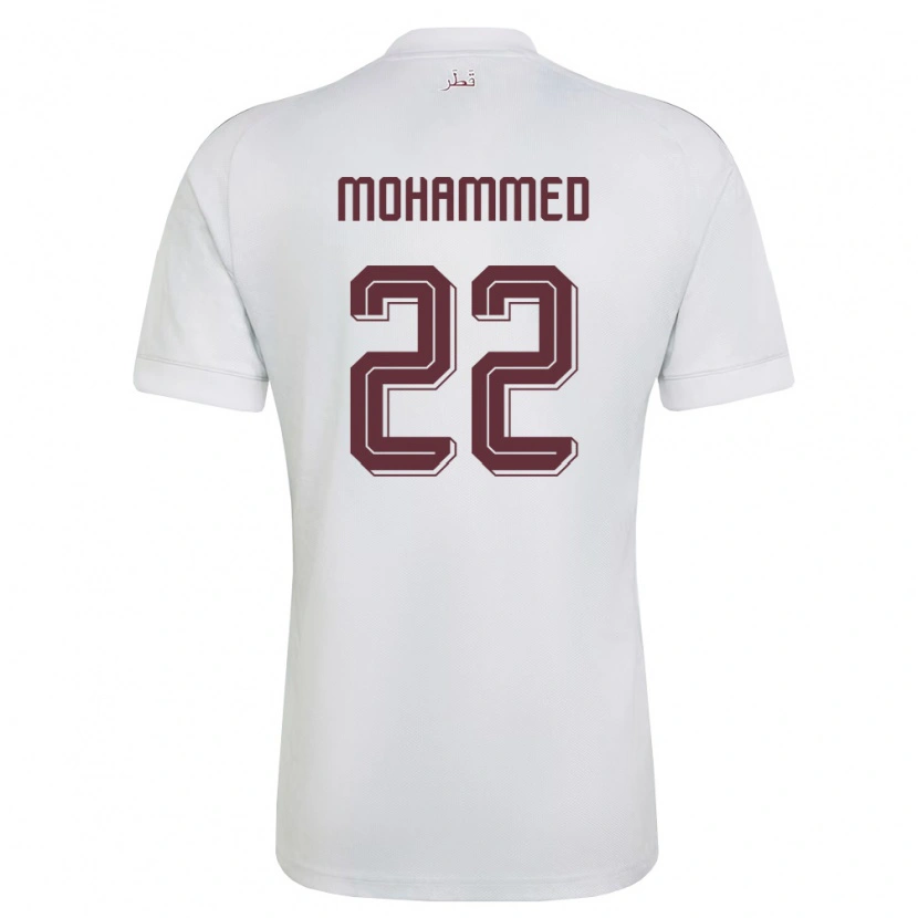 Danxen Dětské Katar Ali Mohammed #22 Bílá Vínová Daleko Hráčské Dresy 26-28 Dres