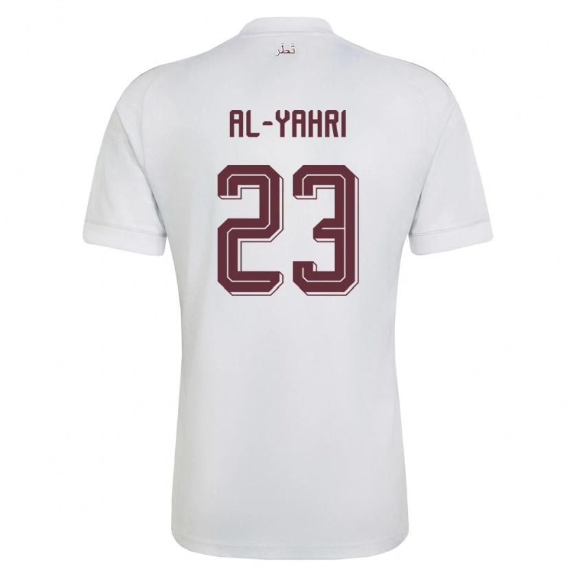 Danxen Dětské Katar Nawaf Al-Yahri #23 Bílá Vínová Daleko Hráčské Dresy 26-28 Dres