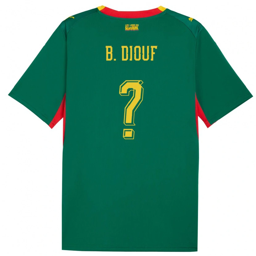 Danxen Dětské Senegal El Hadji Bilal Diouf #0 Zelená Žlutá Červená Daleko Hráčské Dresy 26-28 Dres