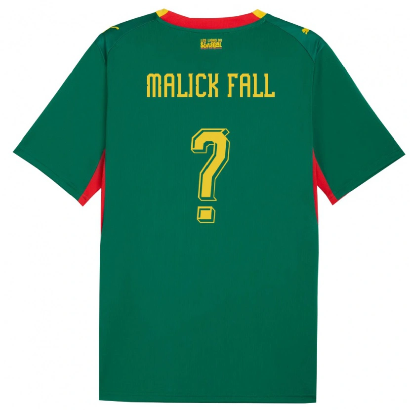 Danxen Dětské Senegal El Hadji Malick Fall #0 Zelená Žlutá Červená Daleko Hráčské Dresy 26-28 Dres