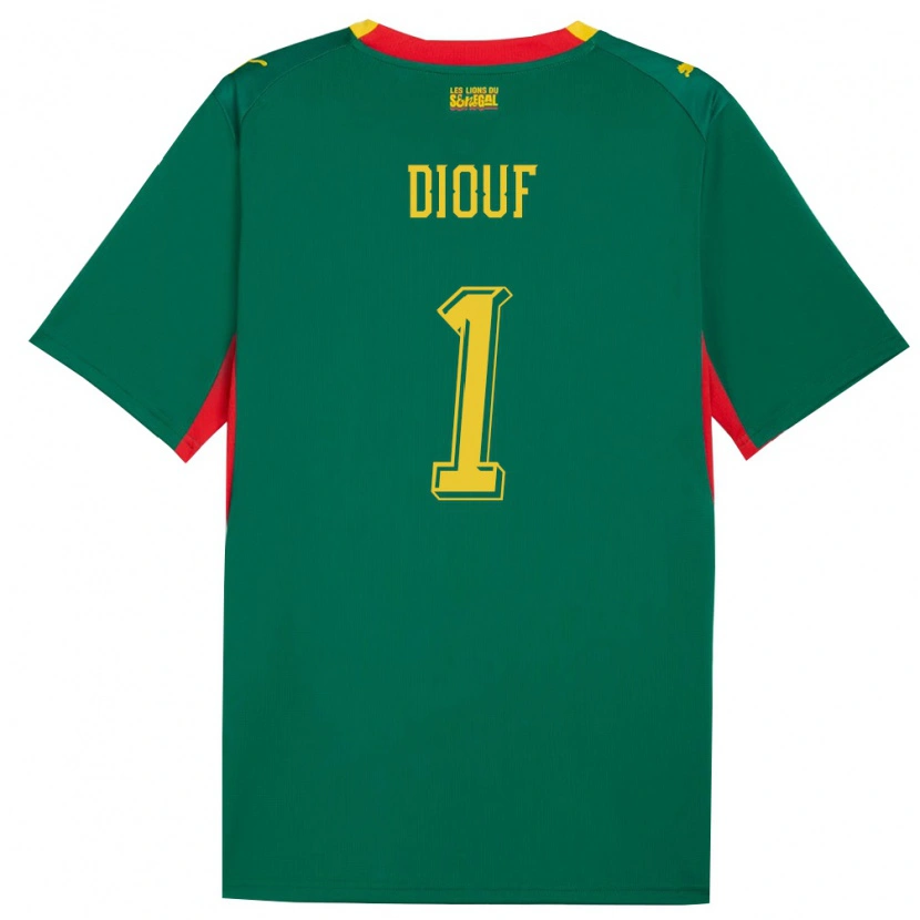 Danxen Dětské Senegal Yehvann Diouf #1 Zelená Žlutá Červená Daleko Hráčské Dresy 26-28 Dres