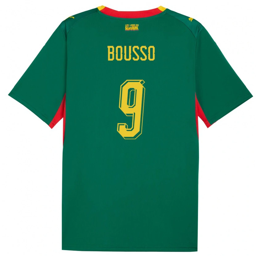 Danxen Dětské Senegal Babacar Bousso #9 Zelená Žlutá Červená Daleko Hráčské Dresy 26-28 Dres