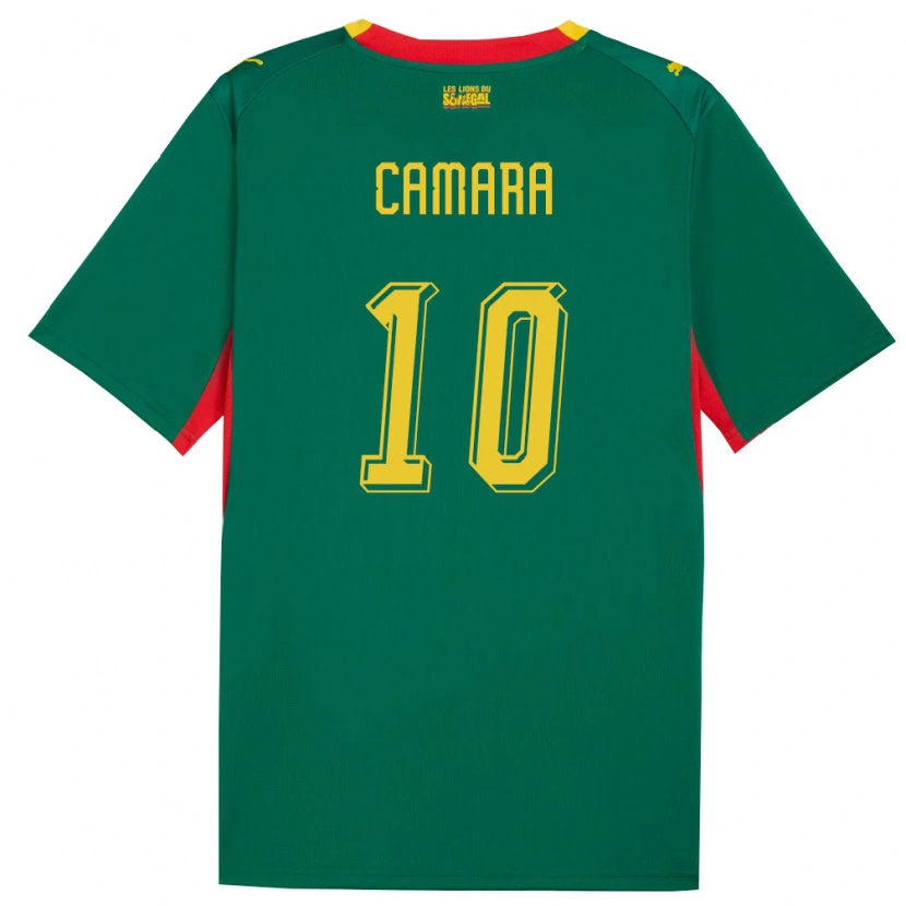 Danxen Dětské Senegal Alwaly Camara #10 Zelená Žlutá Červená Daleko Hráčské Dresy 26-28 Dres