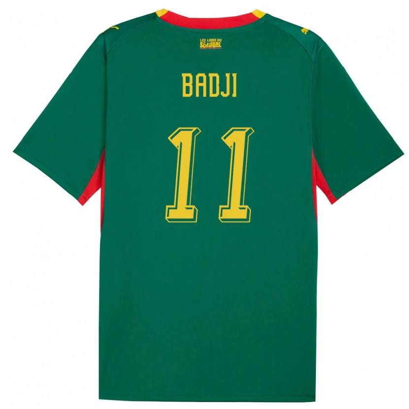 Danxen Dětské Senegal Amidou Badji #11 Zelená Žlutá Červená Daleko Hráčské Dresy 26-28 Dres