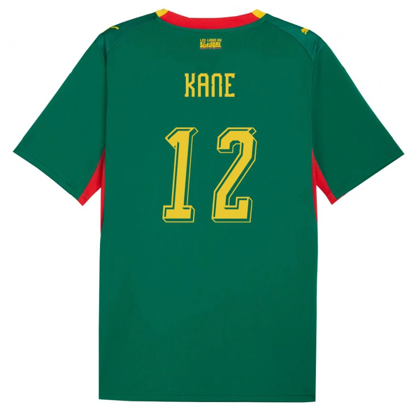 Danxen Dětské Senegal Issa Kane #12 Zelená Žlutá Červená Daleko Hráčské Dresy 26-28 Dres