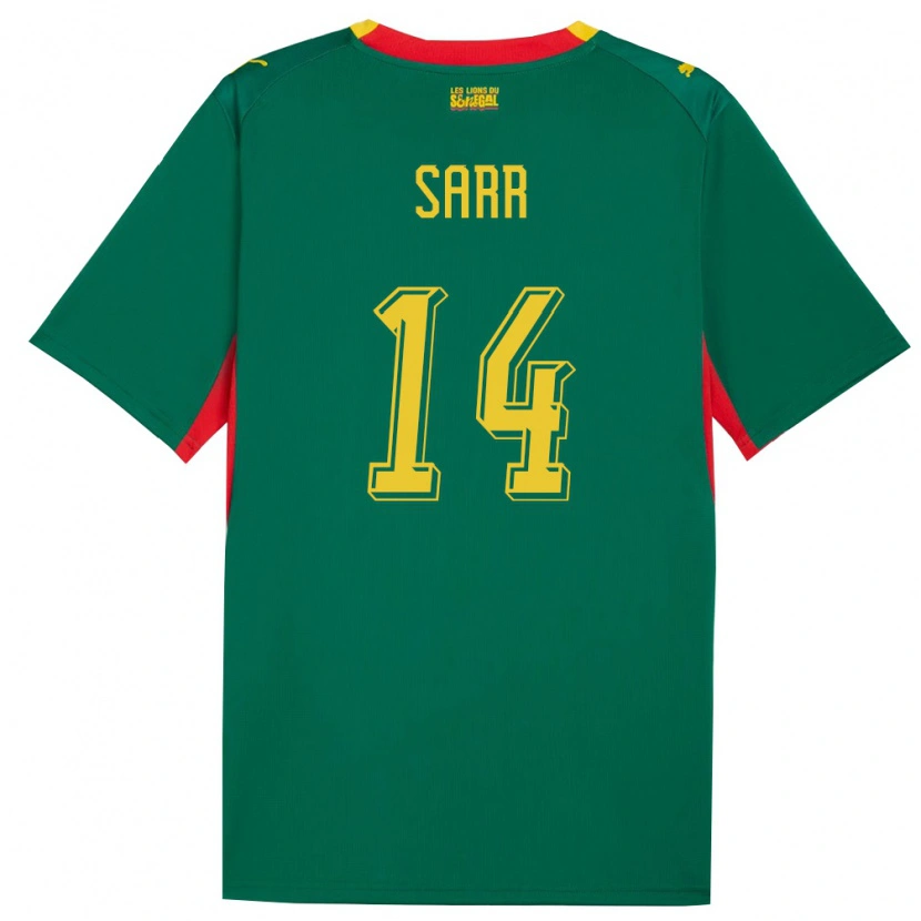 Danxen Dětské Senegal Pape Sarr #14 Zelená Žlutá Červená Daleko Hráčské Dresy 26-28 Dres