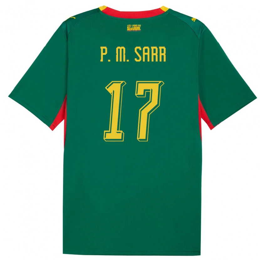 Danxen Dětské Senegal Pape Matar Sarr #17 Zelená Žlutá Červená Daleko Hráčské Dresy 26-28 Dres