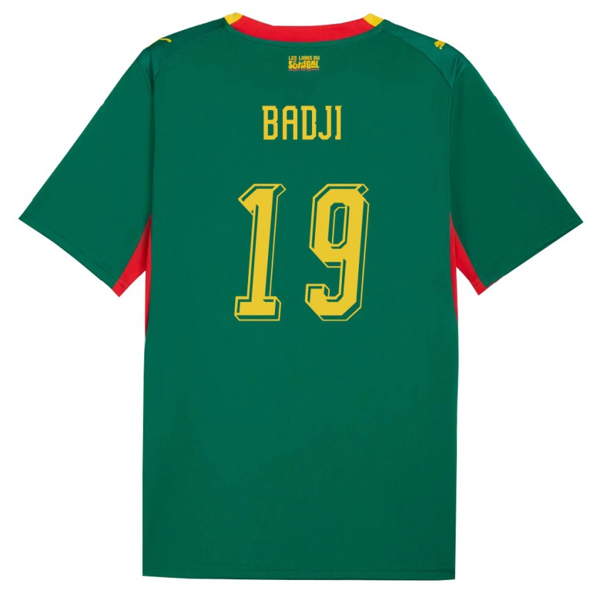 Danxen Dětské Senegal Youssouph Badji #19 Zelená Žlutá Červená Daleko Hráčské Dresy 26-28 Dres