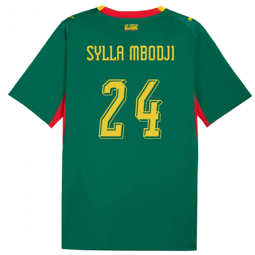 Danxen Dětské Senegal Coumba Sylla Mbodji #24 Zelená Žlutá Červená Daleko Hráčské Dresy 26-28 Dres