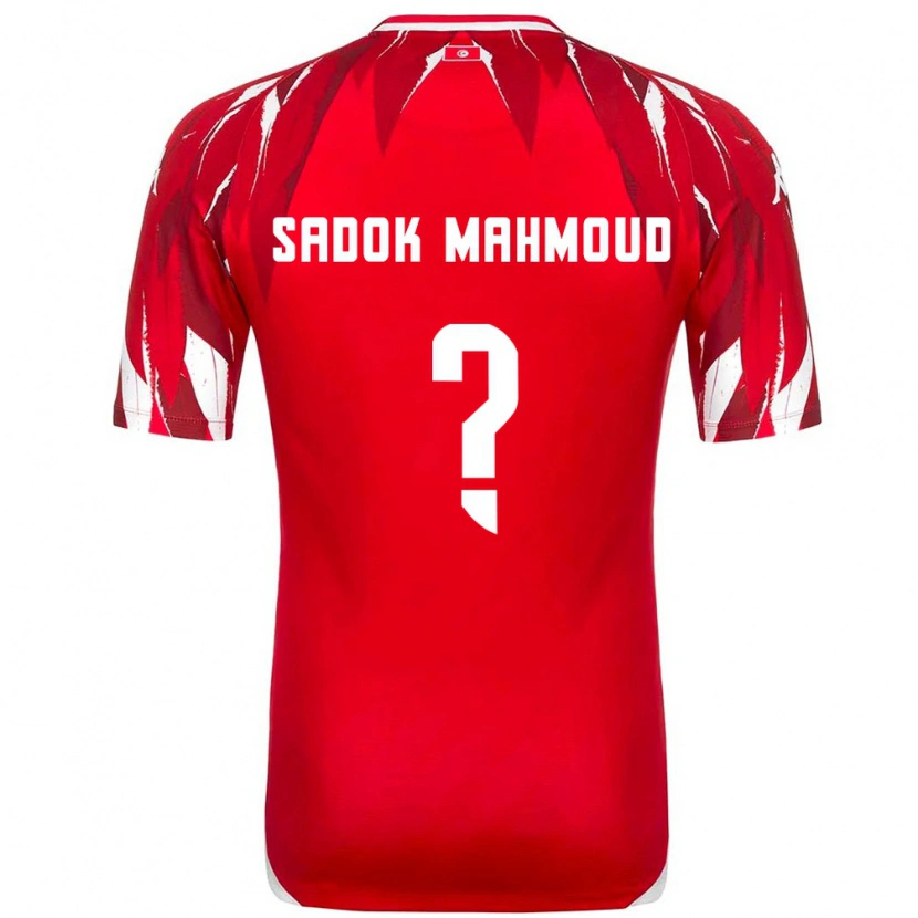 Danxen Dětské Tunisko Mohamed Sadok Mahmoud #0 Červená Bílá Daleko Hráčské Dresy 26-28 Dres