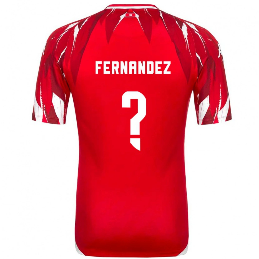 Danxen Dětské Tunisko Elies Araar Fernandez #0 Červená Bílá Daleko Hráčské Dresy 26-28 Dres