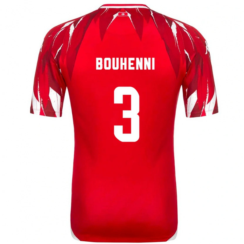 Danxen Dětské Tunisko Rayen Bouhenni #3 Červená Bílá Daleko Hráčské Dresy 26-28 Dres