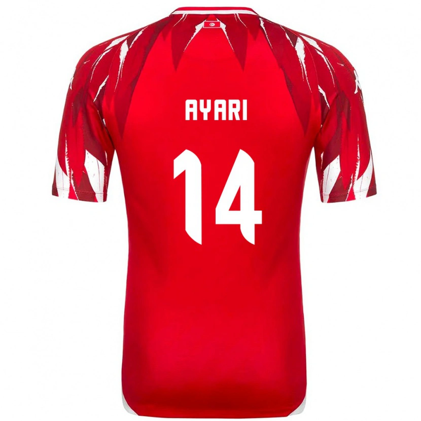 Danxen Dětské Tunisko Khalil Ayari #14 Červená Bílá Daleko Hráčské Dresy 26-28 Dres