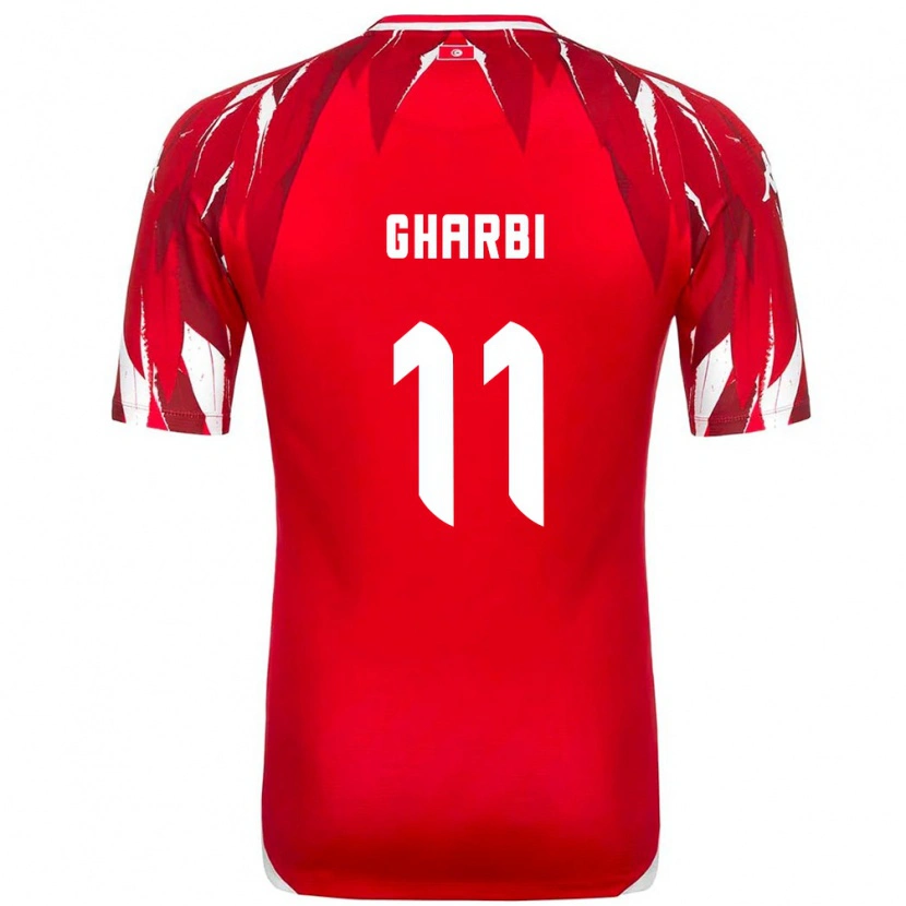 Danxen Dětské Tunisko Ismaël Gharbi #11 Červená Bílá Daleko Hráčské Dresy 26-28 Dres